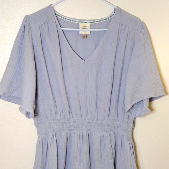 Knox Rose Dresses & Skirts - Knox Rose Medium blue cotton dress summer sun dress mini natural fibers coastal